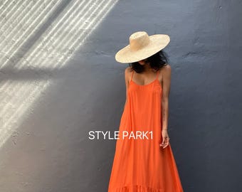 AM19/Amed Maxi dress, Resort wear, Summer daily look, Boho dress,Simple,Sexy dress