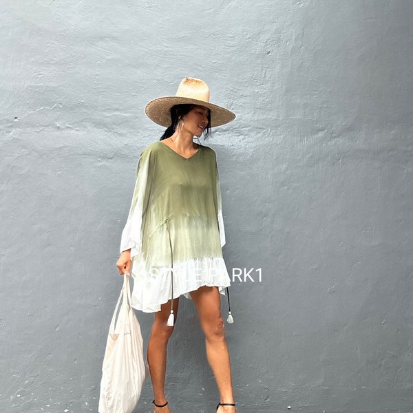 MD05/Stylish Boho Maxi dress,beach,cover up ,holiday,loose Fit top ,Summer dress,Daily,resort wear,Medewi dress