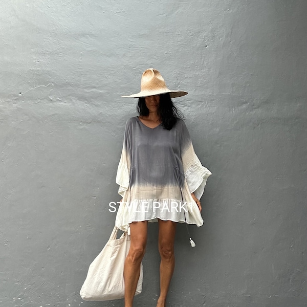 MD02/Stylish Boho Maxi dress,beach,cover up ,holiday,loose Fit top ,Summer dress,Daily,resort wear,Medewi dress