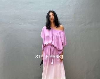 UB14/Maxi dress, Resort wear, Summer daily look, Boho dress,Simple,Home dress