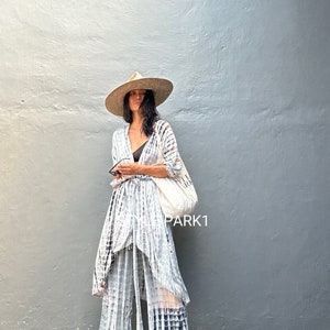 VLB20/ Lombok Resort wear set ,jacket ,holiday,Boho, loose fit jacket,Evening dress,Summer cardigan zdjęcie 2