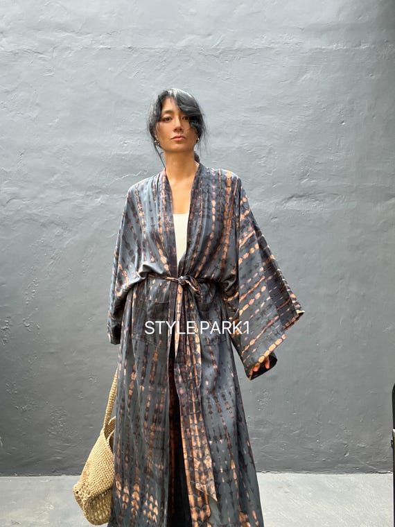 Lkb43/oversized Length Long Kimono, Robe, Summer,unisex