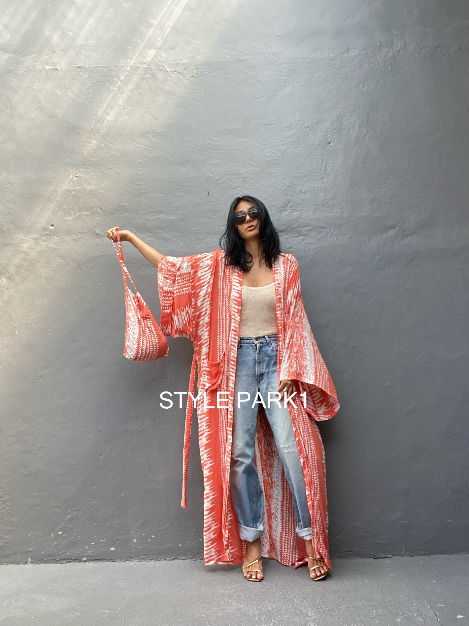【ウラヤス】 CuLLt KIMONO LONG GOWN ウラヤス】 CuLLt KIMONO LONG GOWN Citrus Print Kimono Long