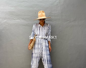 BSK07/Aladdin pants Two piece pajama set,Resort wear,Loose Fitting,Summer Outfits ,Unisex,Loungewear sets