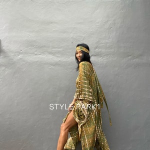 KTV07/ Tie dyed ,Long Kaftan simple Dress, stylish, Elegant, Miami,lbiza,Holiday Dress,Evening dress,loose fit