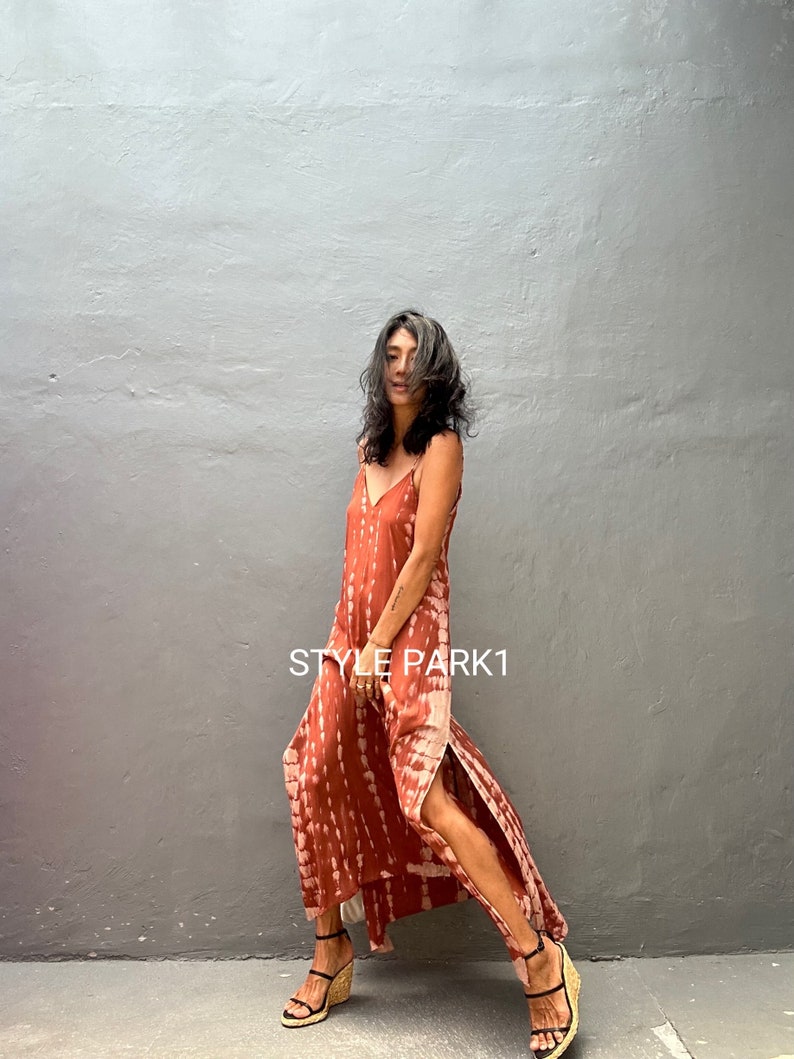 LY05/Maxi dress, Resort wear, Summer daily look, Boho dress,Simple,Home dress,Lyma dress image 2