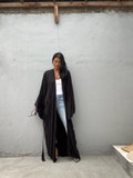 LKB15/Black Oversized length Long Kimono, Robe, Summer,Unisex Kimono,Tall Women’s,Vacations, Holiday Look product logo