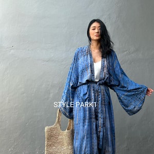 LKB113/Oversized length Long Kimono, Robe, Summer,Unisex Kimono,Tall Women’s,Vacations, Holiday Look