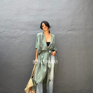 DF/OKN155/ veste kimono, vacances, bohème, coupe ample, veste, couverture de plage, cardigan d'été