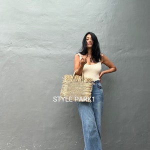 BA14 /Small Raffia bag,Woven bag,Beach bag ,,Straw bag , Natural Bag,Bali bag
