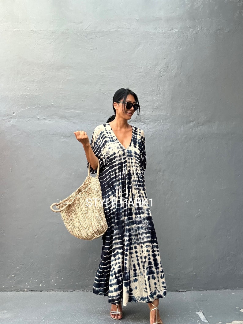 LV11/Maxi dress, Resort wear, Summer daily look, Boho dress,Simple,Home dress zdjęcie 9