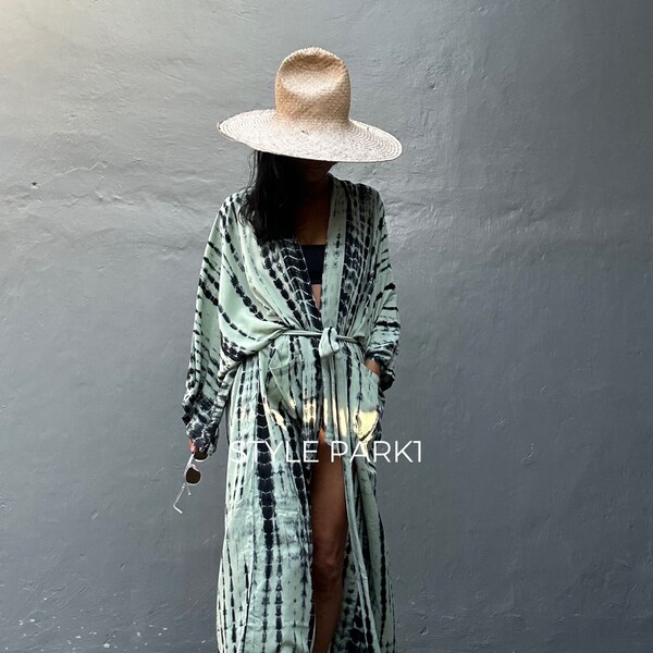 LK138/Long Kimono, Robe, Summer,Unisex Kimono,Tall Women’s,Gife for friends