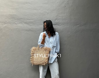 BA13/Woven bag,Beach bag ,,Straw bag , Natural Bag,Bali bag,raffia