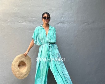 PSMK11/Plus size  Jumpsuit, XL to 3XL , Summer jumpsuit, Luxury style , Boutique, Elegant, Bali vacation, Summer night dress