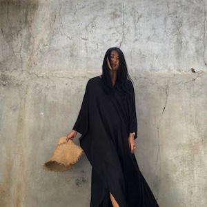 Wayan21/Black  dress,Swim cover up,Kaftan dress, Caftandress,Boho dress,cocktail dress