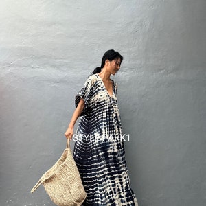 LV11/Maxi dress, Resort wear, Summer daily look, Boho dress,Simple,Home dress zdjęcie 5