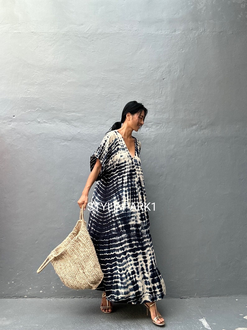 LV11/Maxi dress, Resort wear, Summer daily look, Boho dress,Simple,Home dress zdjęcie 5