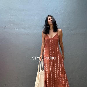 LY05/Maxi dress, Resort wear, Summer daily look, Boho dress,Simple,Home dress,Lyma dress image 4