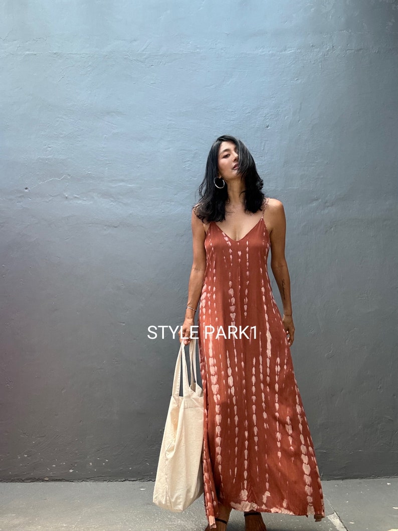 LY05/Maxi dress, Resort wear, Summer daily look, Boho dress,Simple,Home dress,Lyma dress image 4