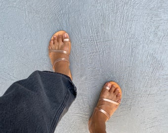 SD15/Rose gold,Women Toe sandals,Summer Simple sexy sandals,Stylish  sandals