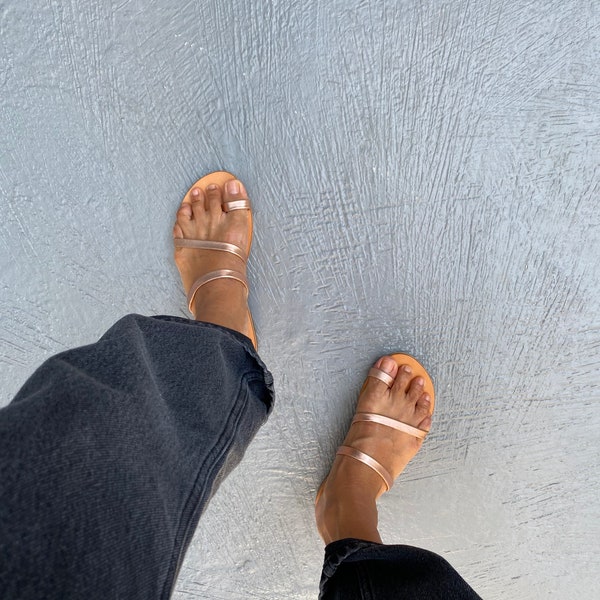 SD15/Rose gold,Women Toe sandals,Summer Simple sexy sandals,Stylish  sandals