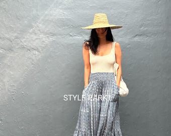 CE03/Yoga, Pantalones largos de moda, estilo boho, pierna ancha, pantalones de playa, cuerpo entero, estilo avión, Cessie