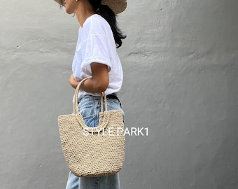 BA17/Bolso tejido,Bolso de playa,Bolso de verano,Bolso natural,Bolso balinés,Bolso de vacaciones