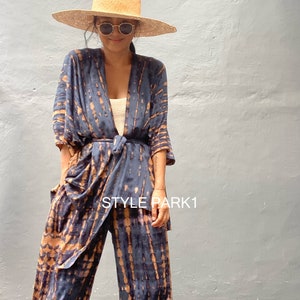 UMK02/Aladdin pants  Two piece kimono set,Resort wear,Loose Fitting,Summer Outfits ,Unisex,Loungewear sets,Life style