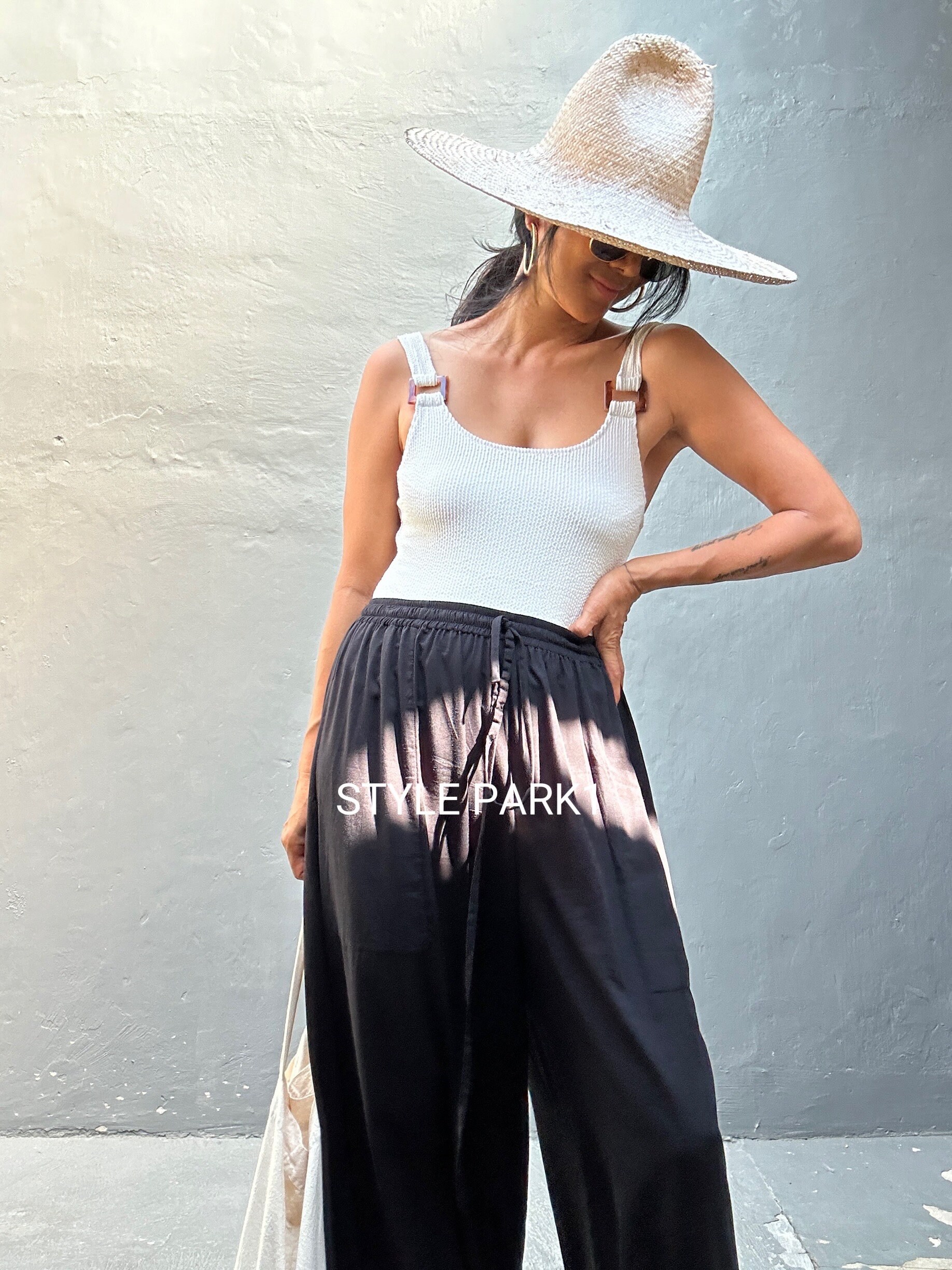 Sb01/47inch, Over Length Pants,trendy ,boho Pants,wide Leg