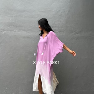 LN12/Kaftan dress , Resort wear, Bikini cover up, Beach dress, Boho chic ,Summer dress image 4