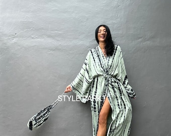 LKB138/Oversized length Long Kimono, Robe, Summer,Unisex Kimono,Tall Women’s,Vacations, Holiday Look