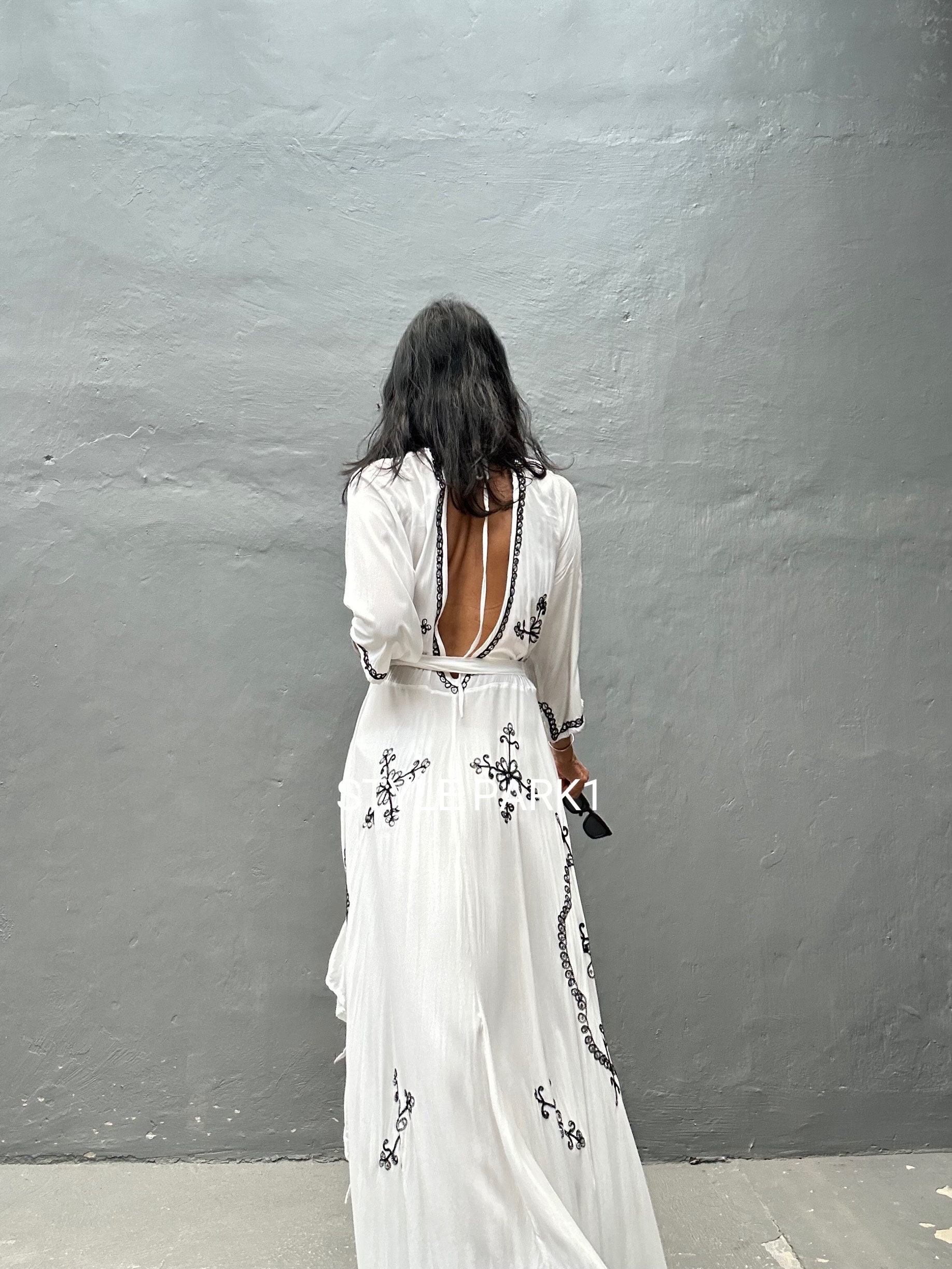 Wqv16/offwhite ,wrap Long Summer Dress, Beach Kimono ,sexy