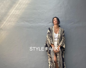 LK117/Snake skin print,Long Kimono, Robe, Summer,Unisex Kimono,Tall Women’s,Vacations, Holiday Look