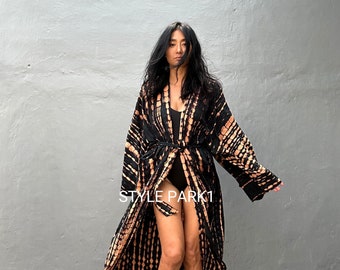 LKB134/Oversized length Long Kimono, Robe, Summer,Unisex Kimono,Tall Women’s,Vacations, Holiday Look