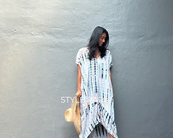 MXP137/Stylish Boho Maxi dress, beach, cover-up, holiday, loose Fit, Summer dress, Daily, resort wear, free size, Loose fit