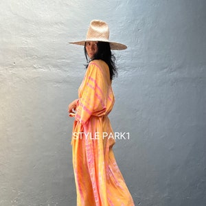 KTM141/Midi Kaftan simple Dress, stylish, Elegant, Miami,Ibiza,Holiday Dress,Evening dress,loose fit zdjęcie 2