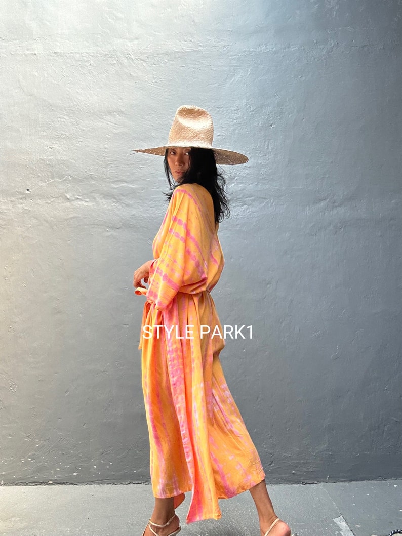 KTM141/Midi Kaftan simple Dress, stylish, Elegant, Miami,Ibiza,Holiday Dress,Evening dress,loose fit zdjęcie 2