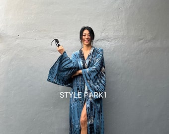 LKB160/Oversized length Long Kimono, Robe, Summer,Unisex Kimono,Tall Women’s,Vacations, Holiday Look