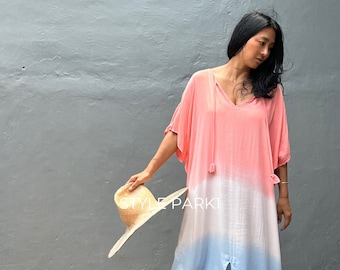LN06/Vestido caftán, ropa de resort, vestido de bikini, vestido de playa, bohemio chic, vestido de verano