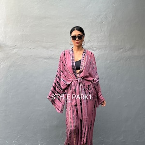 LKB163/Oversized length Long Kimono, Robe, Summer,Unisex Kimono,Tall Women’s,Vacations, Holiday Look