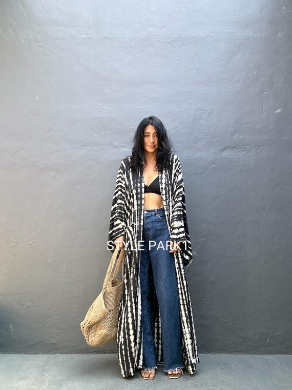 Lkb176/oversized Length Long Kimono, Robe, Summer,unisex Kimono