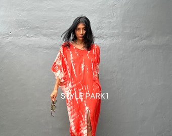 LN22/Vestido caftán, ropa de resort, vestido de bikini, vestido de playa, estilo bohemio chic, vestido de verano