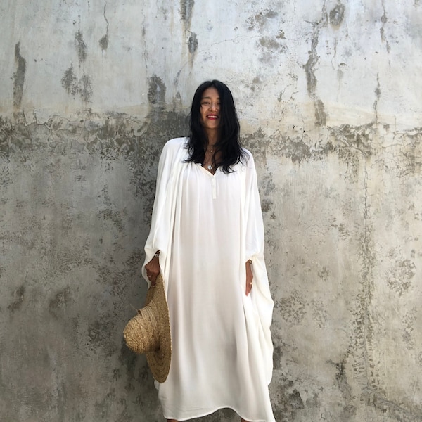 BDL01/Oversized LooseTop,Loose Fit,Maxi Dress,Resort Dress,Long Dress, Blouse