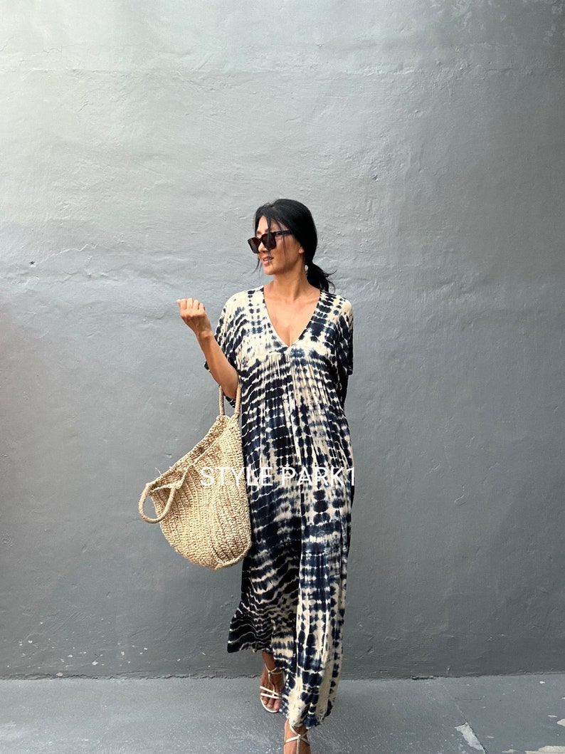 LV11/Maxi dress, Resort wear, Summer daily look, Boho dress,Simple,Home dress zdjęcie 4