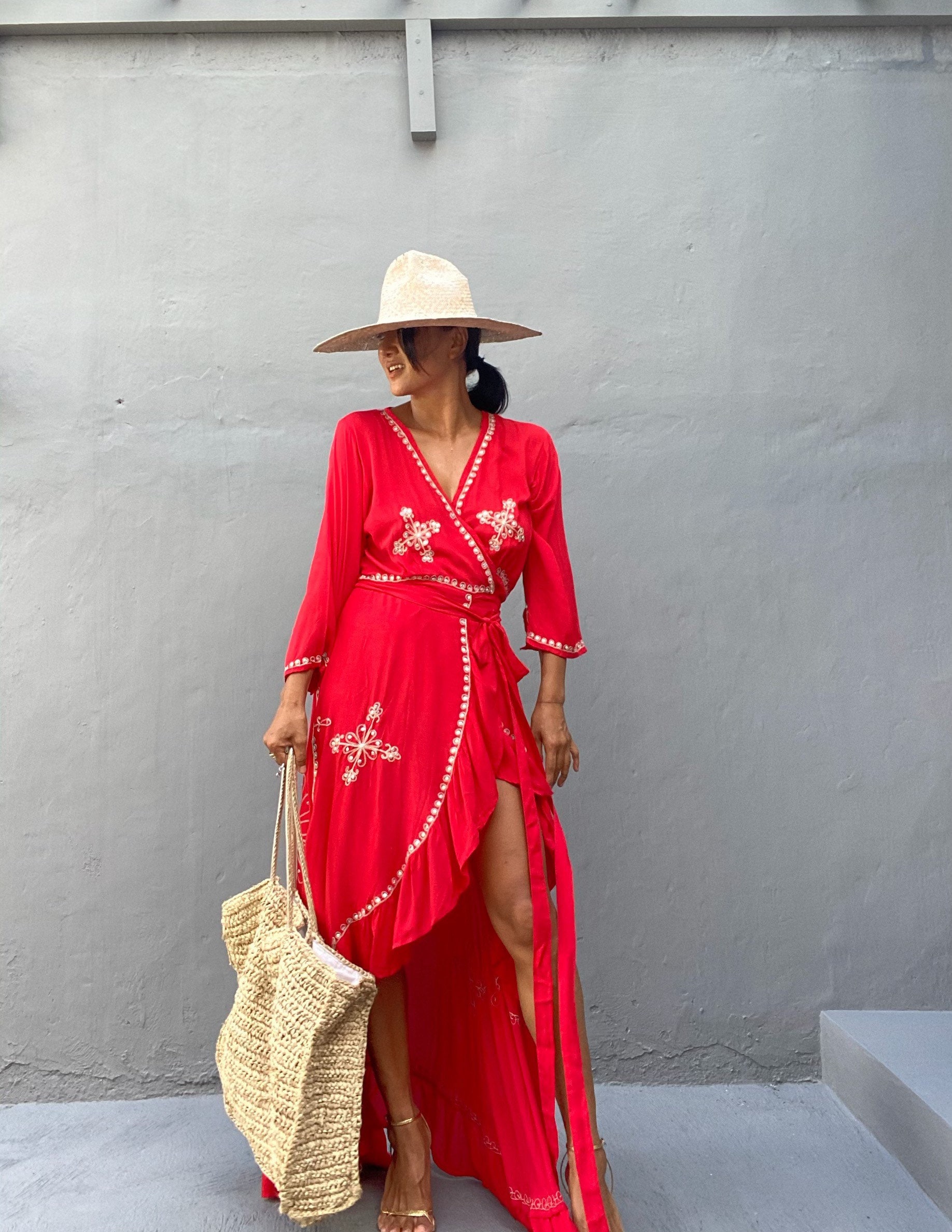 beach wrap dress Sarong Blue Giant Hibiscus Pareo Wrap Hawaiian Beach Cruise Pool Luau Dress