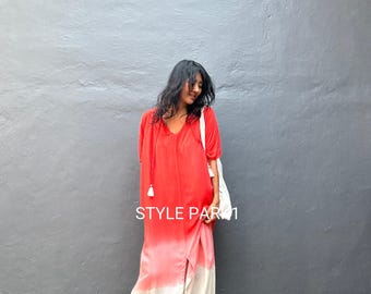 LN29/Vestido caftán, Ropa de playa, Pareo, Vestido playero, Estilo boho chic, Vestido de verano