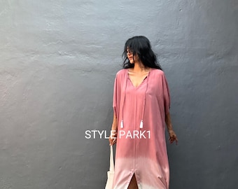 LN32/Vestido tipo caftán, Ropa de playa, Pareo, Vestido playero, Estilo boho chic, Vestido de verano