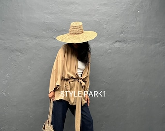 LKP202/Short Kimono, Robe,Summer,Unisex Kimono,Beach cover up