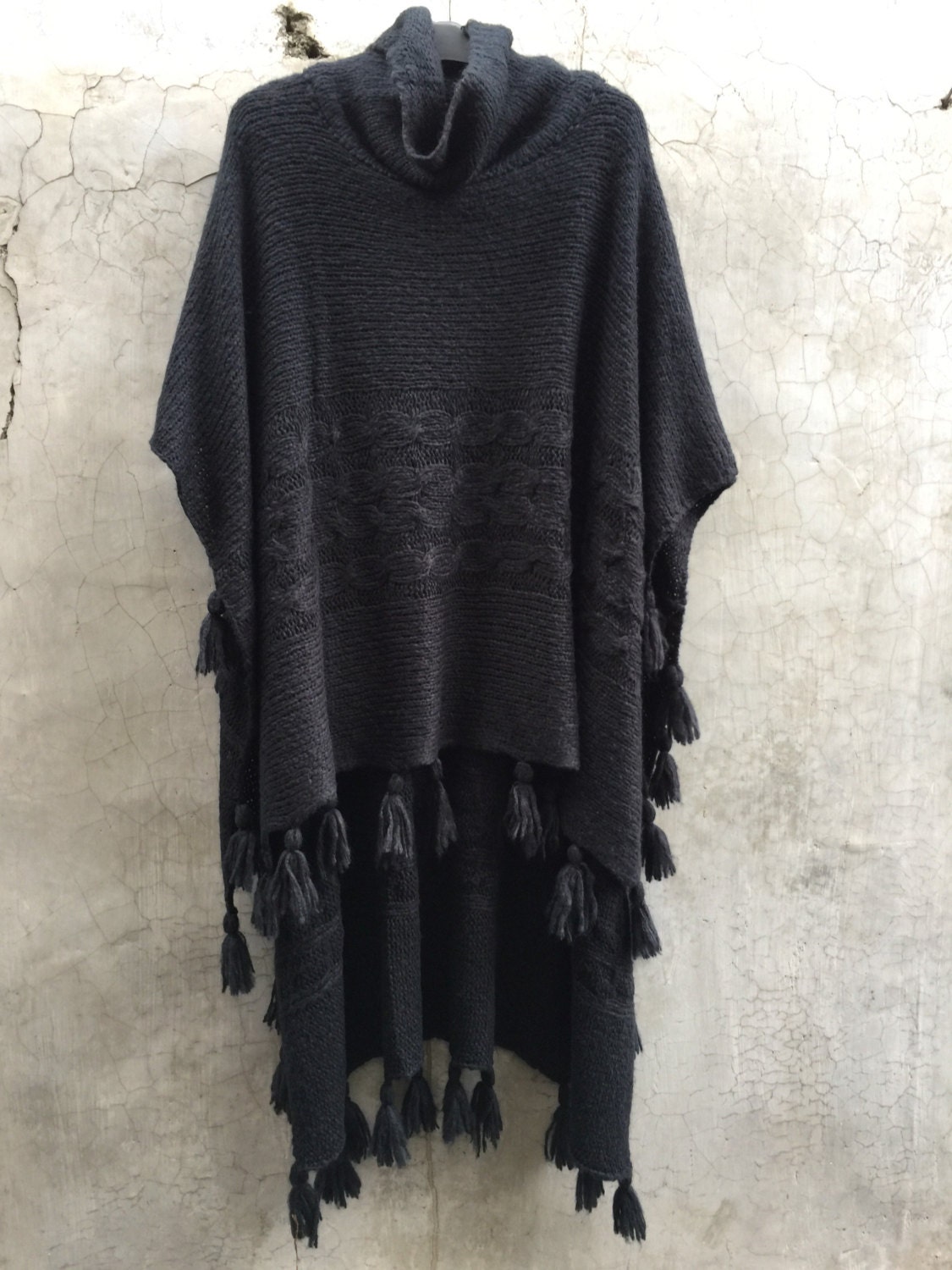 Swl01/sweater Long Tassel Cape - Etsy