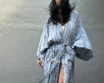 LK144/Long Kimono, Robe, Summer,Unisex Kimono,Lounge kimono, resort wear